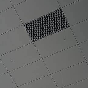 Helsinki West Harbour Terminal 1, suspended ceiling: perforated aluminium sheet